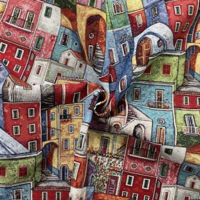 Gobelin - Manarola jacquard woven structure close-up