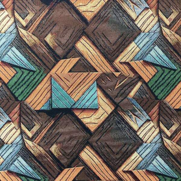 Rumbicup Gobelin -- Rumbicup abstract motif in blue and dark brown