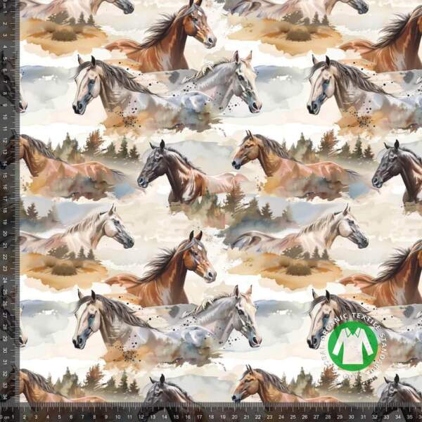 Watercolor horses (600 ppi) - measurement-min-min Jersey print with watercolor horses