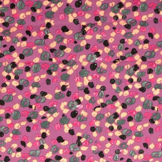 Viscose with abstract dots - pink - Image 1