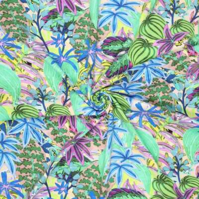 Jersey print - Tropical garden 2