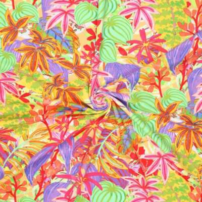Jersey print - Tropical garden 1