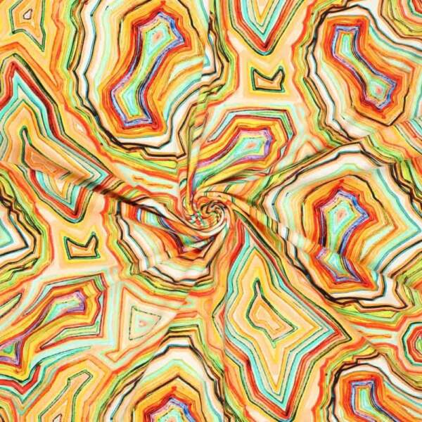 20850-570 Digital print jersey Line Drawing 2 220 g/m² 145-150 cm yellow tone