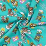 Jersey print with Paw Patrol 2 - turquoise