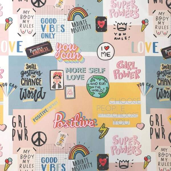 Canvas LOVE Canvas digital print - LOVE woven canvas in 100% cotton, 230 g/m², 140 cm