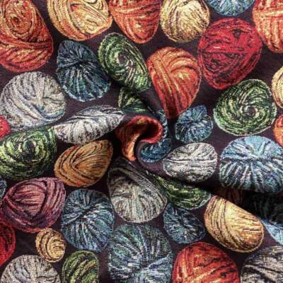Close-up of gobelin texture on Elsinor Black (Yarn) 360 g/m²