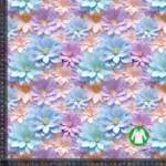 Jersey print med sommer pastel blomster