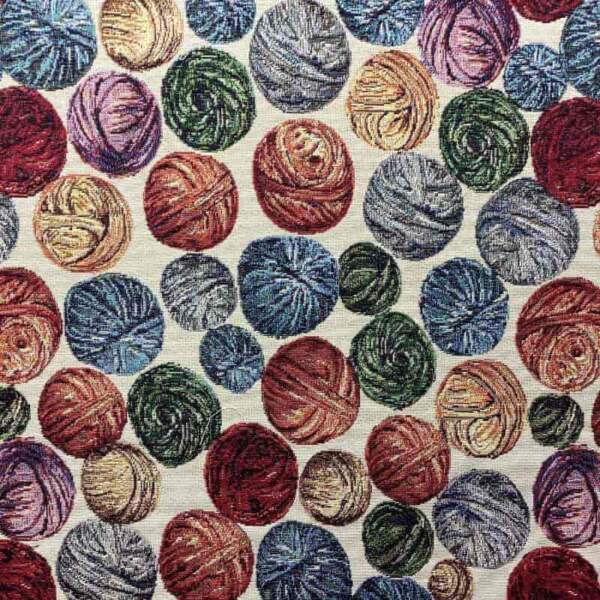 Tapestry - Elsinor Beige-min Gobelin -- Elsinor Beige abstract jacquard woven pattern, 140 cm wide