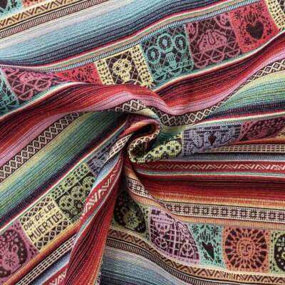 Gobelin Toluca Raya close-up of woven structure and colours