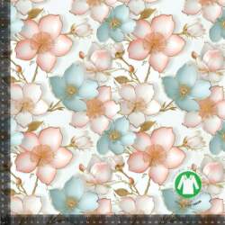 Jerseyprint med pastel guldblomster