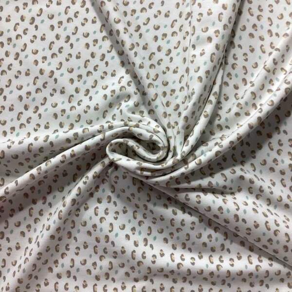Jersey print White Leopard digital print jersey 200 g/m² 145 cm