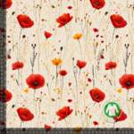 Jersey print with poppy field