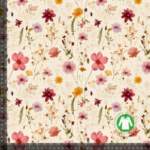 Jerseyprint med lyserød blomster mark