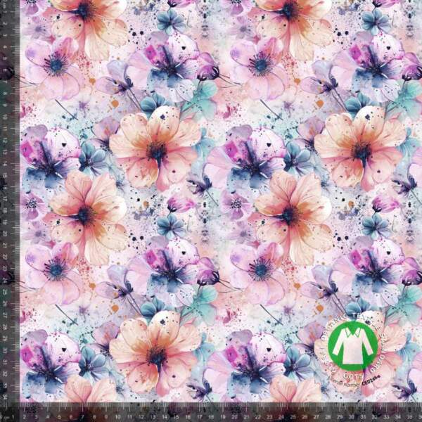 Jerseyprint pastel watercolor splash