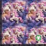 Jersey print with cute yarn unicorns 1