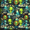 Ranskalainen froteeprintti, jossa on vihreitä ulkomaalaisia