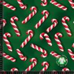 Jersey print with candy canes