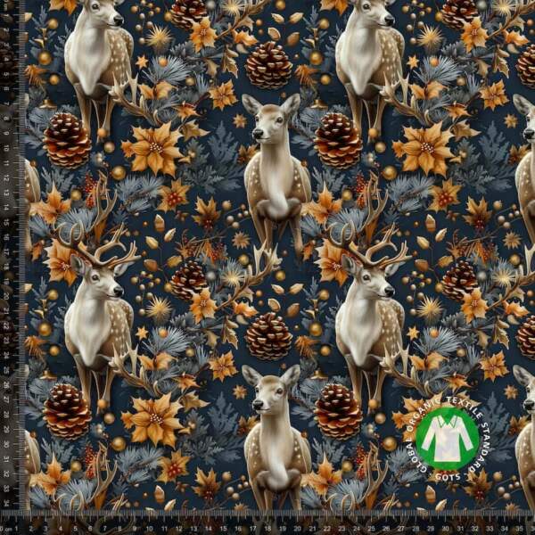 Christmas deer - measurement-min-min Jersey print with Christmas deer