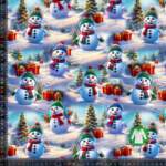 Jersey print with Christmas snowmen