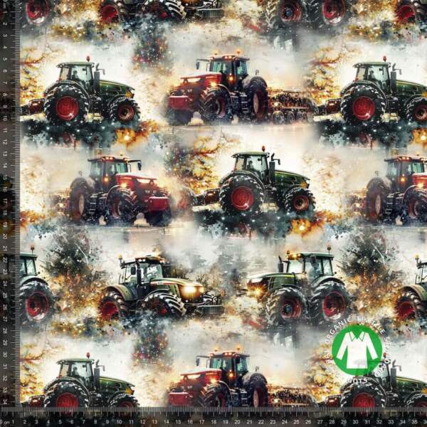 Christmas tractors 2 - measurement-min-min Jersey print with Christmas tractors 2