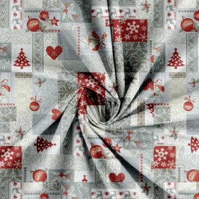 Canvas lignende juletema 1 vævet stof 190 g/m² 140 cm bred