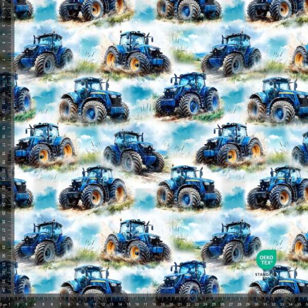 Watercolor New Holland V1 (600 DPI) – measurment-min-min Jersey print med blå traktorer i vandfarve