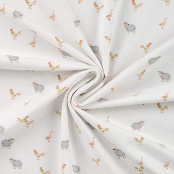 K10323-510-3 Cotton jersey with small farm animals