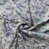 Viscose satin with flowers, 100% viscose, 135 g/m²