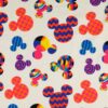 Jerseyprintti Mickey Mouse -päillä valkoisella pohjalla, 200 g/m²