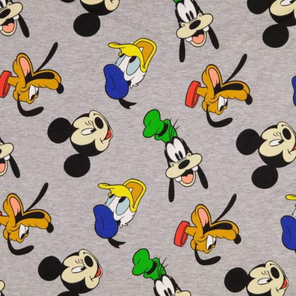 Ranskalainen froteeprintti, jossa on Disney-hahmoja