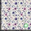 Rib jersey print med elegante blomster i lilla, 240 g/m²
