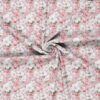 Ribstrikket jersey med blomsterprint lyserød, 35-45 cm bredde (rundstrikket)