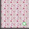 Rib jersey print med lyserøde blomster, 240 g/m²