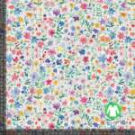 Rib jersey print med forårsblomster 1