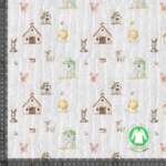 Rib jersey print with cute farm theme 1