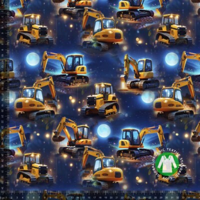 Jersey print with cute machines 2