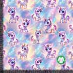 Jersey print med søde pastel enhjørninger 2
