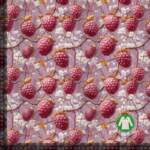 Jersey print with delicious raspberries
