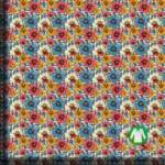 Jerseypainatus pienillä vintage-kukilla