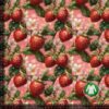 Printed jersey fabric with sparkling strawberries in pink and red – digital print jersey 220 g/m²