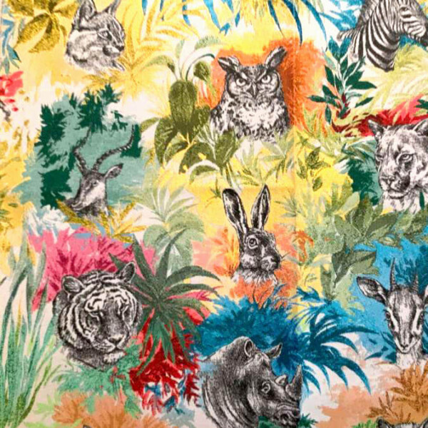 Gobelin11_optimized Gobelin jacquard woven fabric with animal motif in a multicolour pattern, 140 cm wide