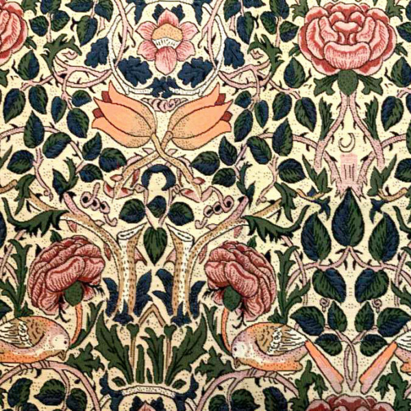 Tapestry15_optimoitu William Morris rose garden -jacquard-kudottu gobeliinikangas 413 g/m², 140 cm