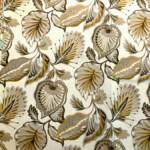 Jacquard loom with elegant leaves - gold