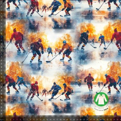 Jersey print med ishockey tema 3 digitalprint jersey stof 220 g/m²