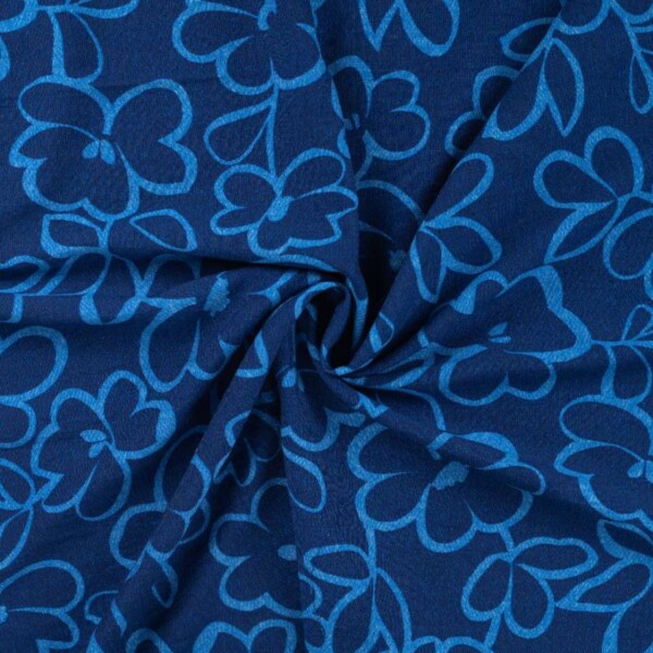 P12012-960_3 Woven viscose with floral denim look, 140 g/m², 140 cm wide