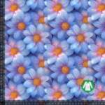 Jersey print med skinnende lilla blomster