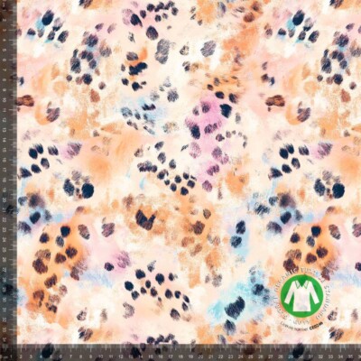 Jersey print with bright animal pattern