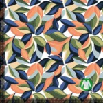 Jersey print med abstrakte blade 2