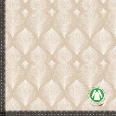 Jersey print with abstract seeds - sand