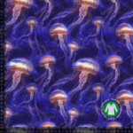 Jerseypainatus kelluvilla meduusoilla